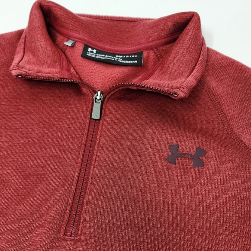 Under Armour ColdGear Storm Pullover Mens Small‎ Loose Burgundy 1/2 Zip